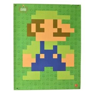 Year of Luigi Poster 2014 22"X28" Game Room Wall Décor Club Nintendo (C)